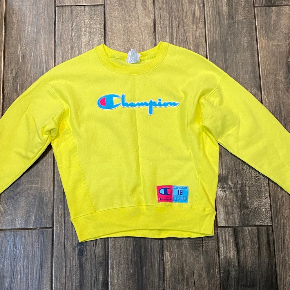 Neon Champion Reverse Weave Sweatshirt